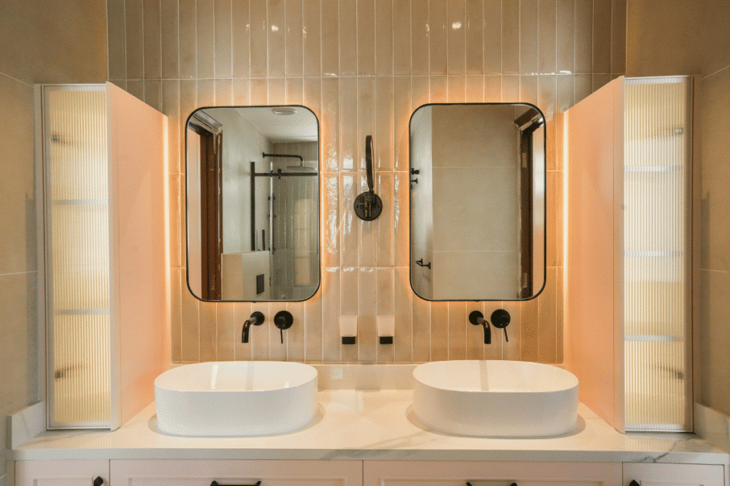 Modern bathroom design & villa renovation in Al Reem Community